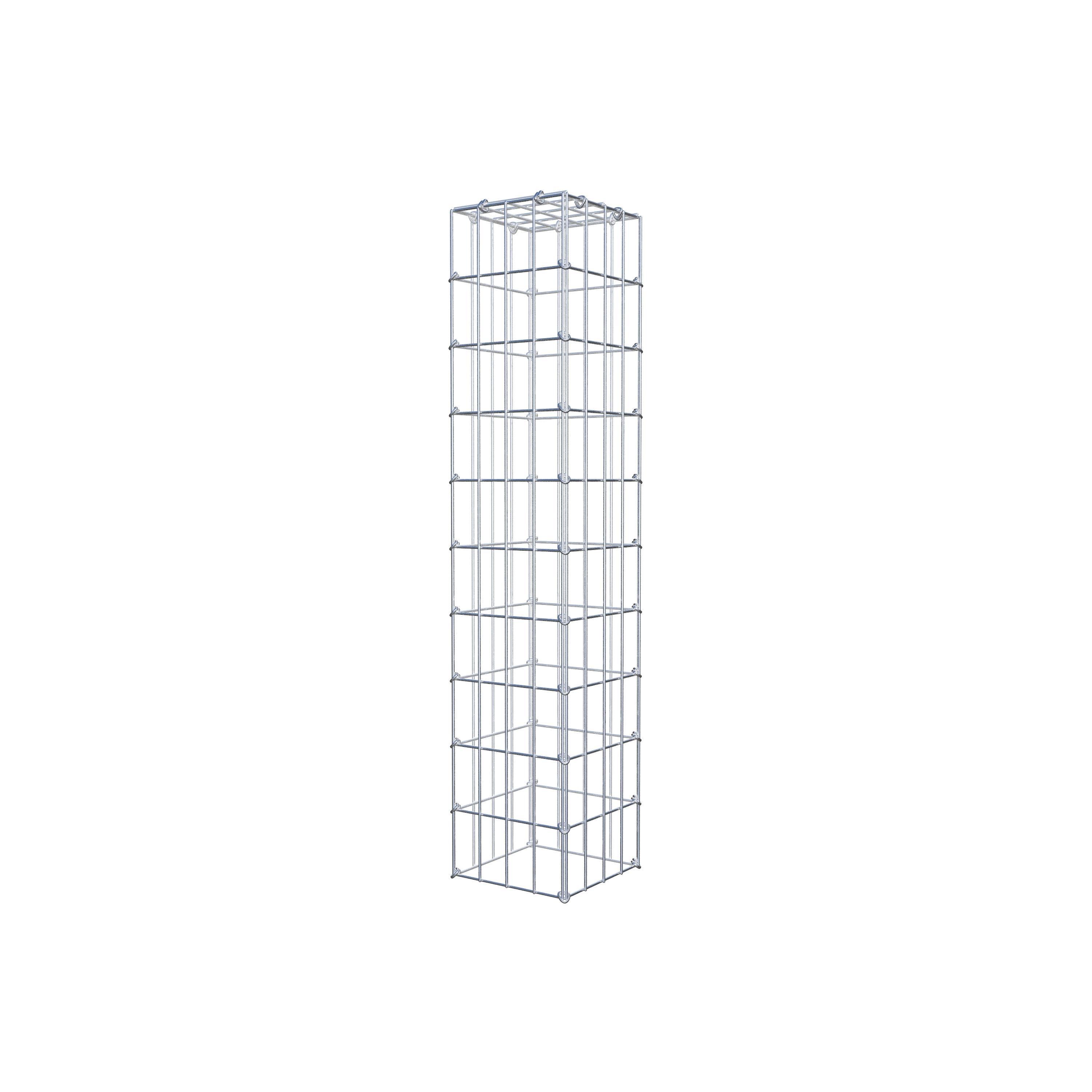 Gavión para apilar en acero galvanizado 100x20x20cm (LxAxP), malla 5 x 10cm, Anillo en C, sin rejilla inferior - 2