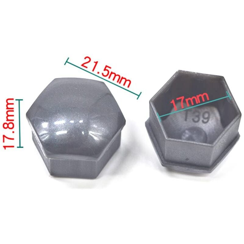 20x Tappi a vite ruota Di Copertura Dadi Delle Set 17 mm nero per FORD