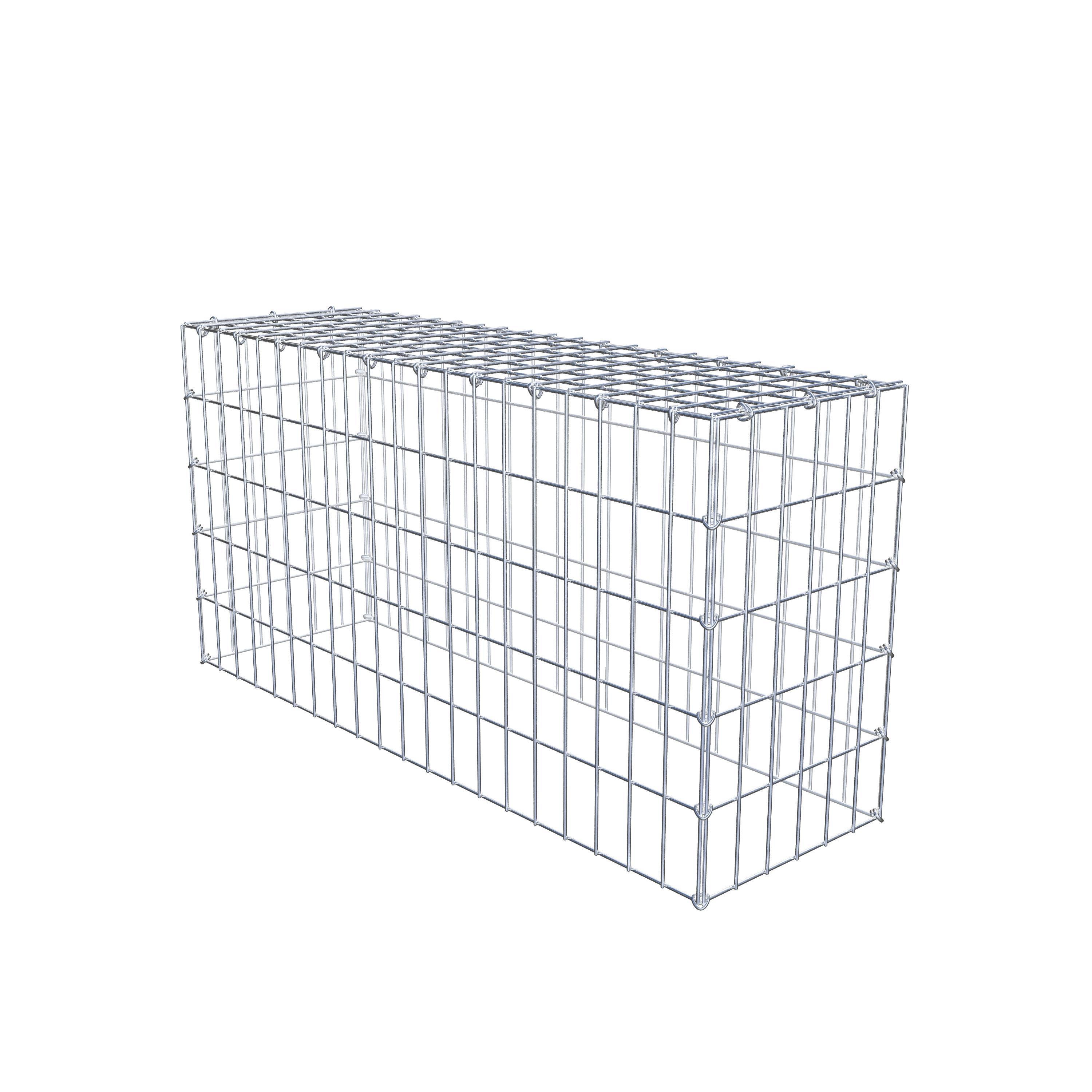 Gavión para apilar en acero galvanizado 100x50x30cm (LxAxP), malla 5 x 10cm, Anillo en C, sin rejilla inferior - 7