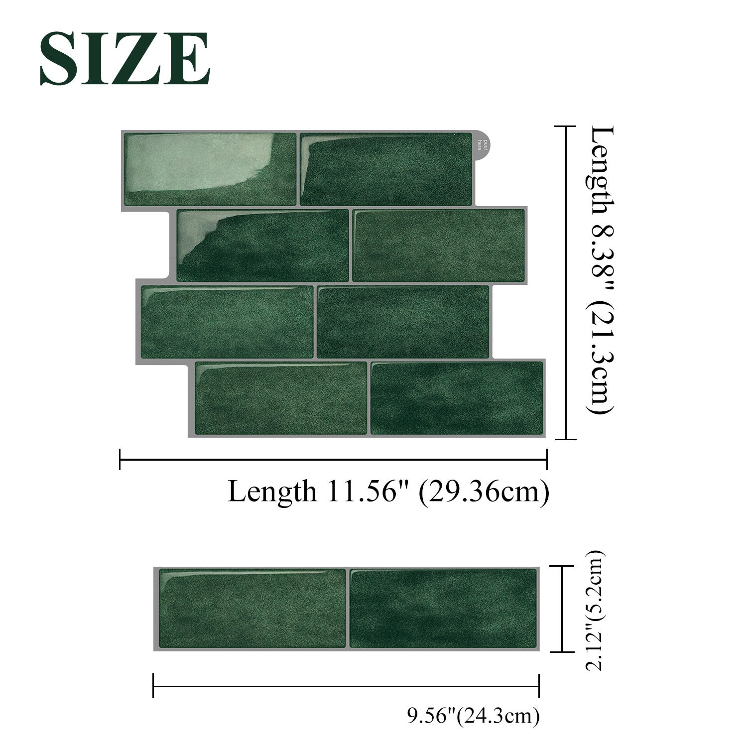 Lot de 5 Crédences Adhésives Imitation Carrelage - Revêtement Mural Imperméable et Facile à Nettoyer pour Rénovation Cuisine et Salle de Bain - 2