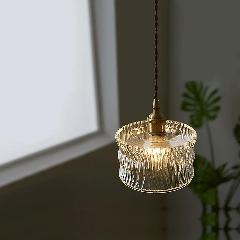 Lampa wisząca LED 4 W z ciepłym światłem – styl retro – regulowana wysokość 1,5 m – idealna do przedpokoju, salonu, na balkon (gwint E27) Ø16 cm) - 3