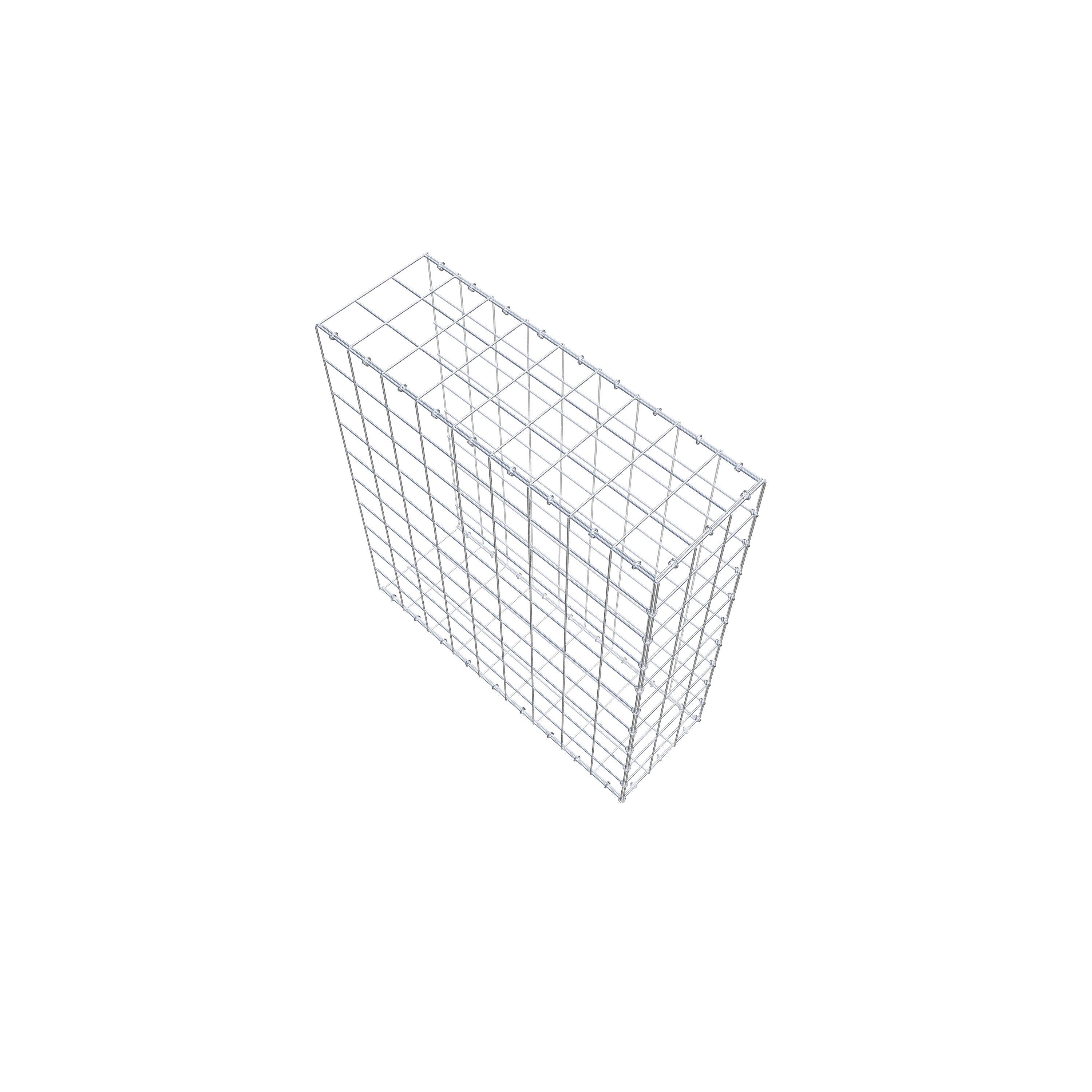 Gavión para alargar en acero galvanizado 100x90x30cm (LxAxP), malla 10 x 10cm, Anillo en C, sin rejilla frontal - 7