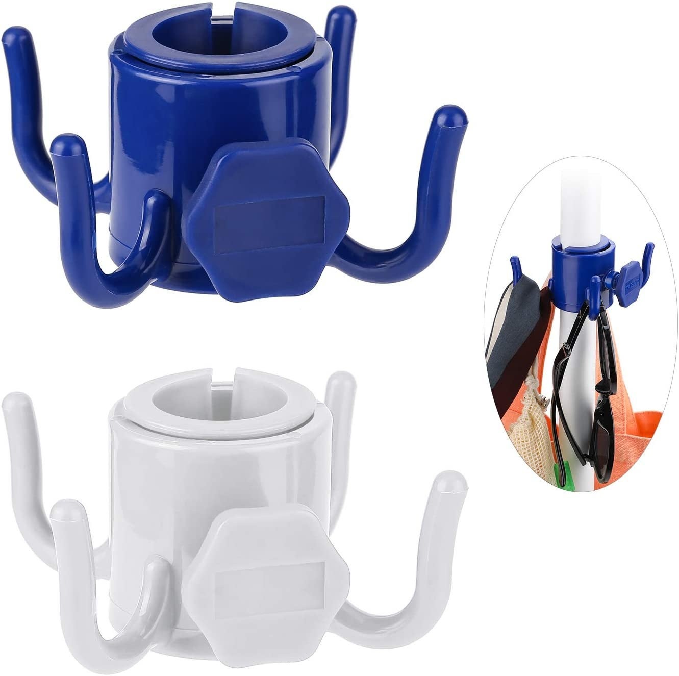Gancio per appendere – Gancio per ombrellone da spiaggia, supporto per sospensione per ingresso | Supporto per sospensione ingresso portatile facile da installare con 6 ganci, per para