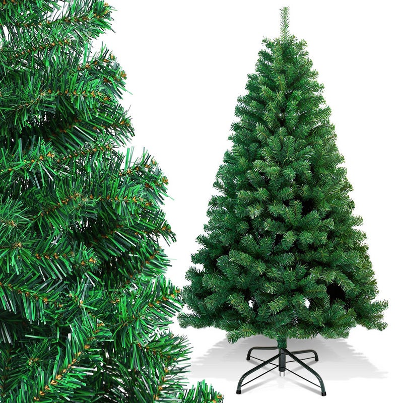 Sapin De Noël Artificiel Slim 180 Cm - PVC Ignifuge, Pied En Métal - Facile à Monter Et Ranger - Pour Maison, Bureau, Déco Fêtes