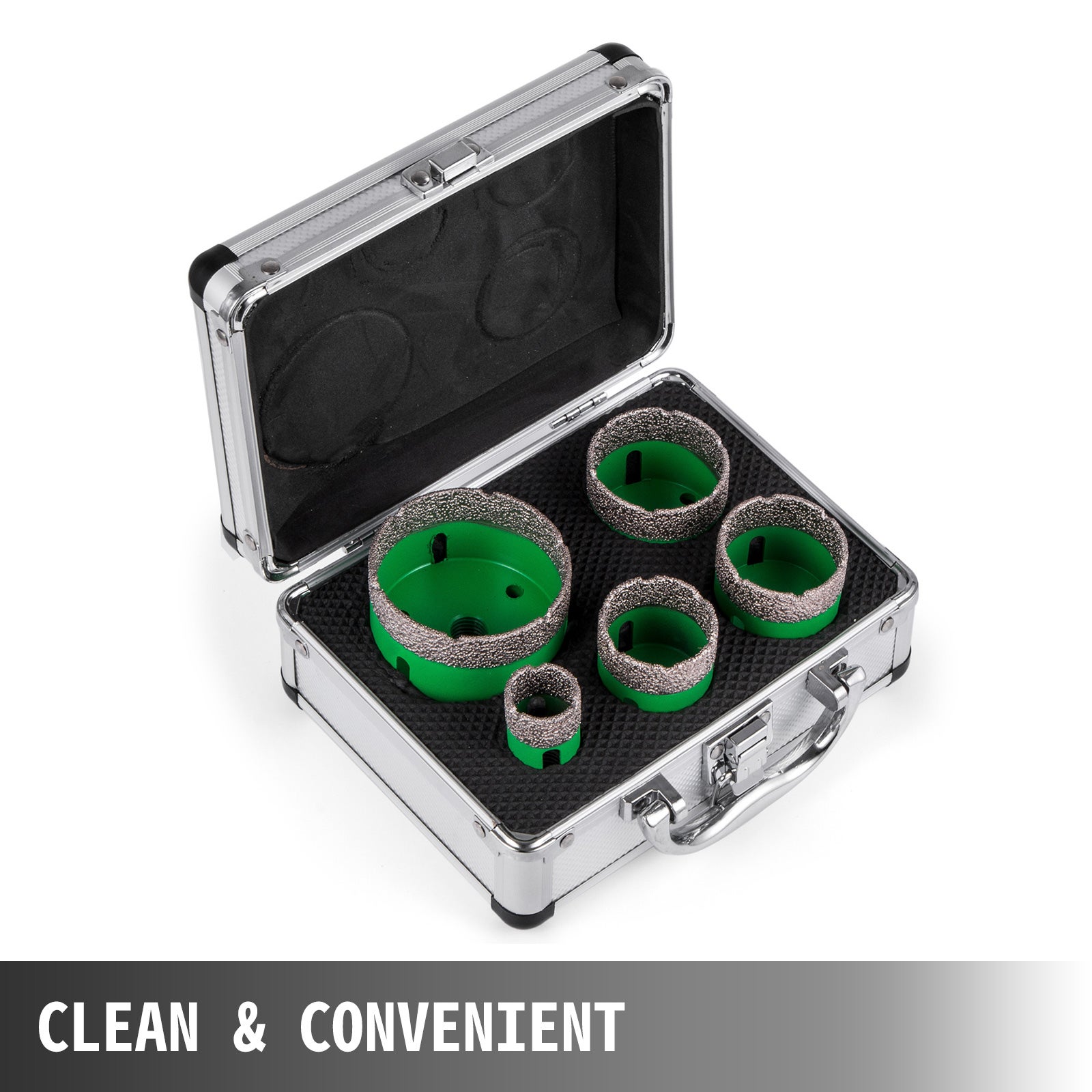 5Pcs Trépan Diamant Scie Cloche Foret Diamanté VEVOR 22/35/40/50/65mm Avec Filetage M14 pour Carrelage Granit Marbre Porcelaine - 6