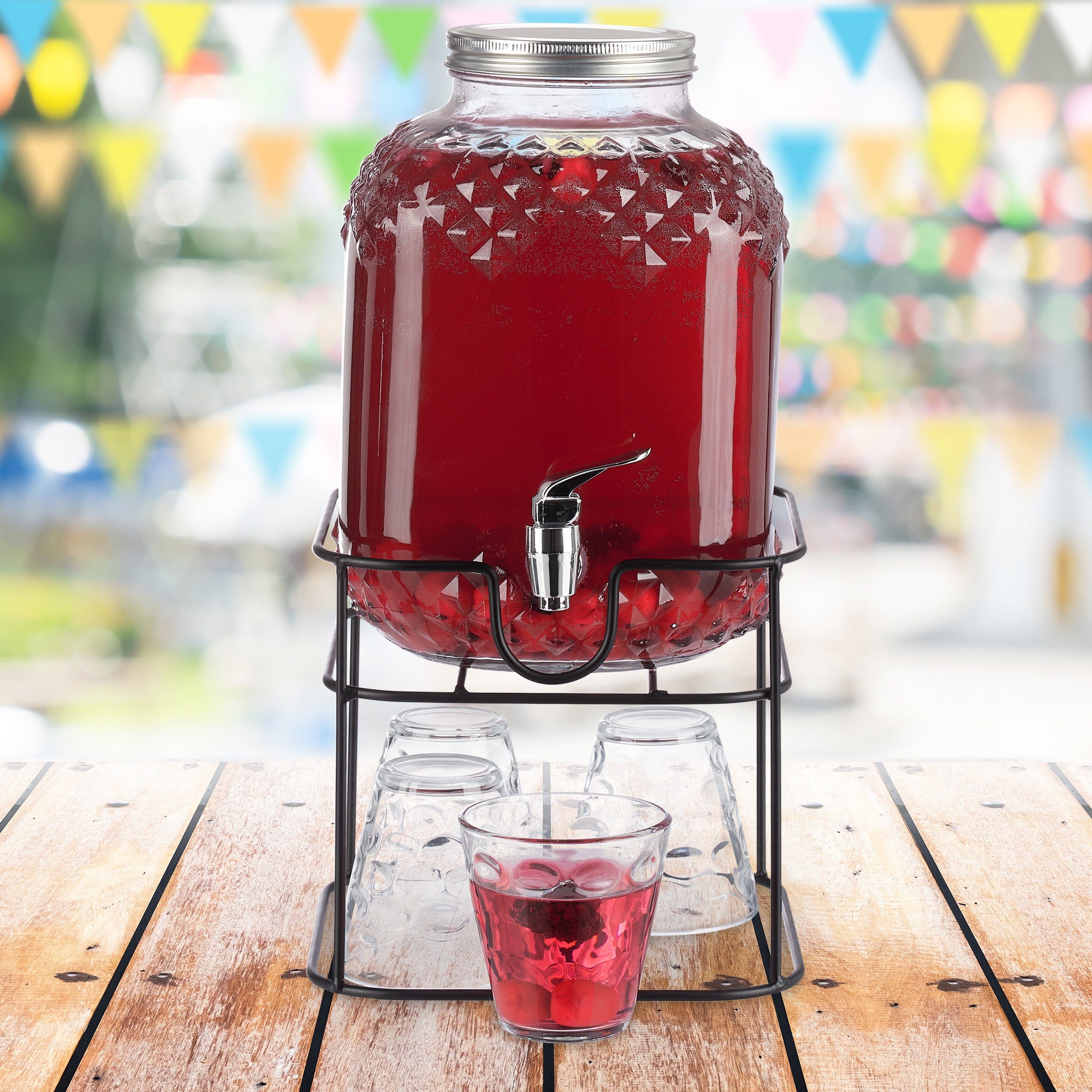 Relaxdays Set 8 Tazze Con Coperchio E Cannuccia - Bicchieri Per Party 500ml Rosso - Foto 5