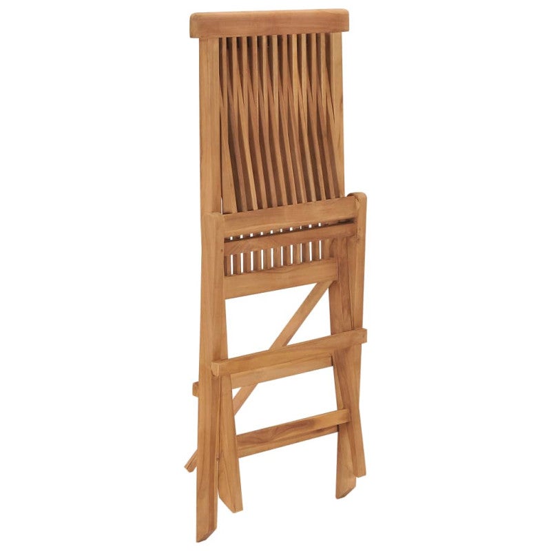 Chaises de jardin pliables lot de 4 Bois de teck massif - 6