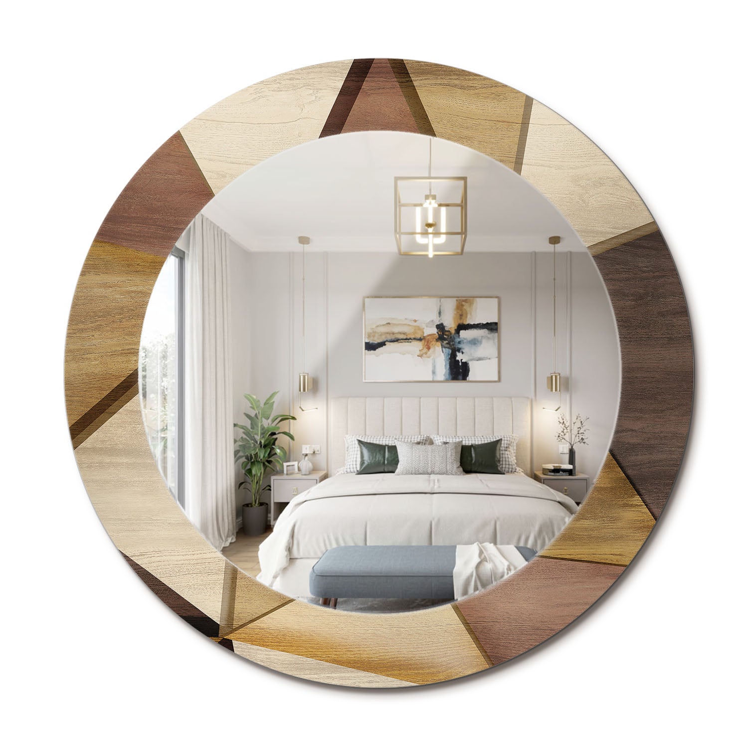 Specchio da parete 60 cm Teak Rotondo | Leroy Merlin Specchio da parete 60 cm Teak Rotondo | Leroy Merlin