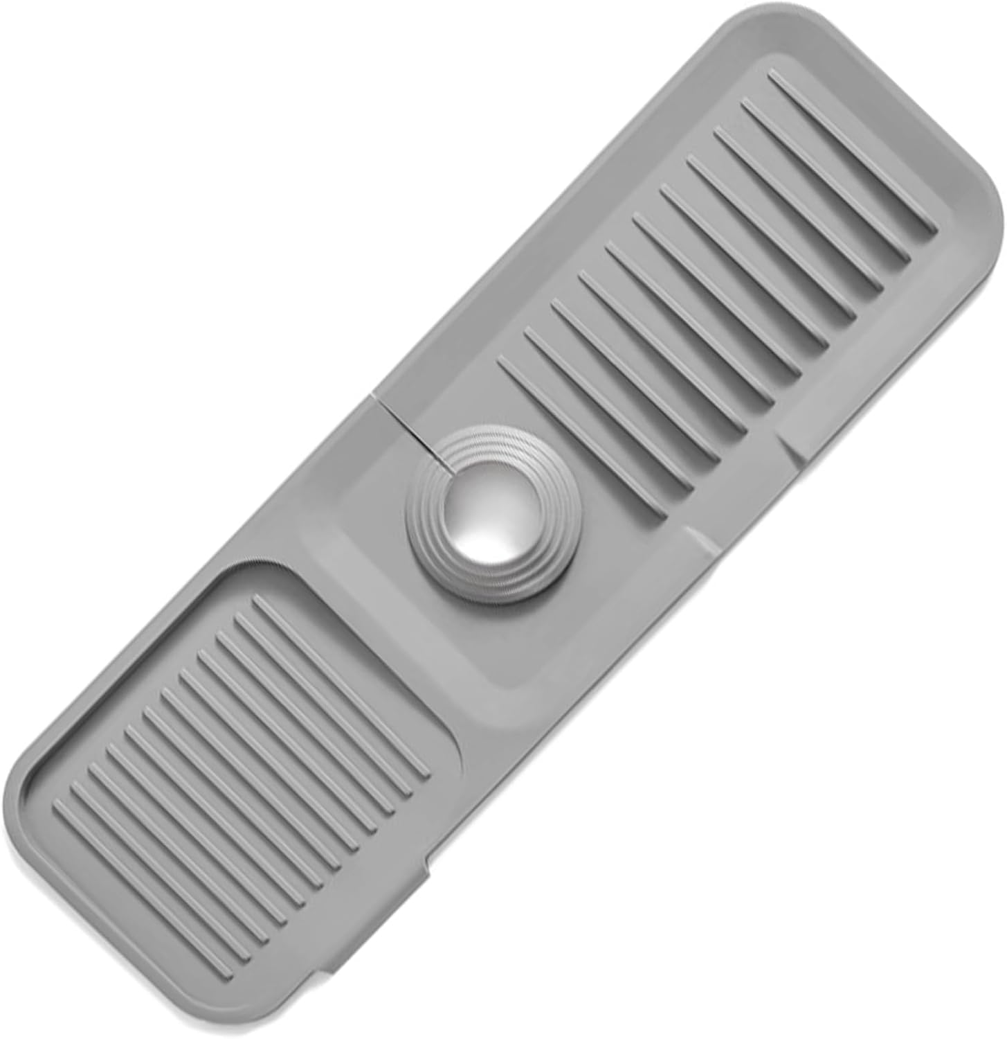 X Silikonowa mata pod kran zlewozmywakowy, 37 x 14 cm, mata pod kran zlewozmywakowy (szara)