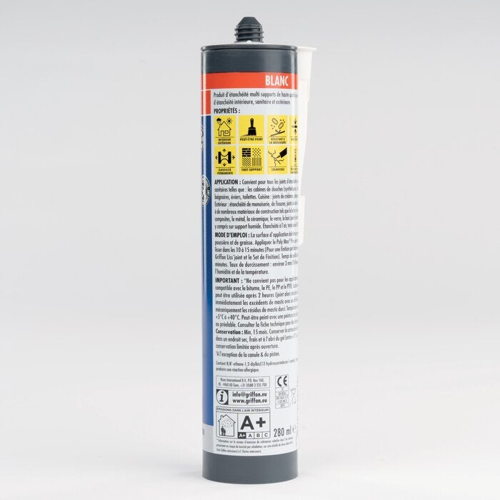 Mastic d'étanchéité - Polymax Pro - GRIFFON - 280 ml - Blanc - 4