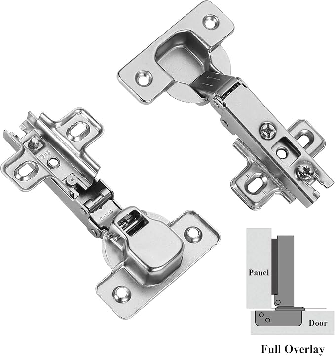 2 pièces Recouvrante Charniere Porte Cuisine, angle d'ouverture 110 ° de Charniere Porte Placard charnière pour porte meuble de cuisine charnière - 4