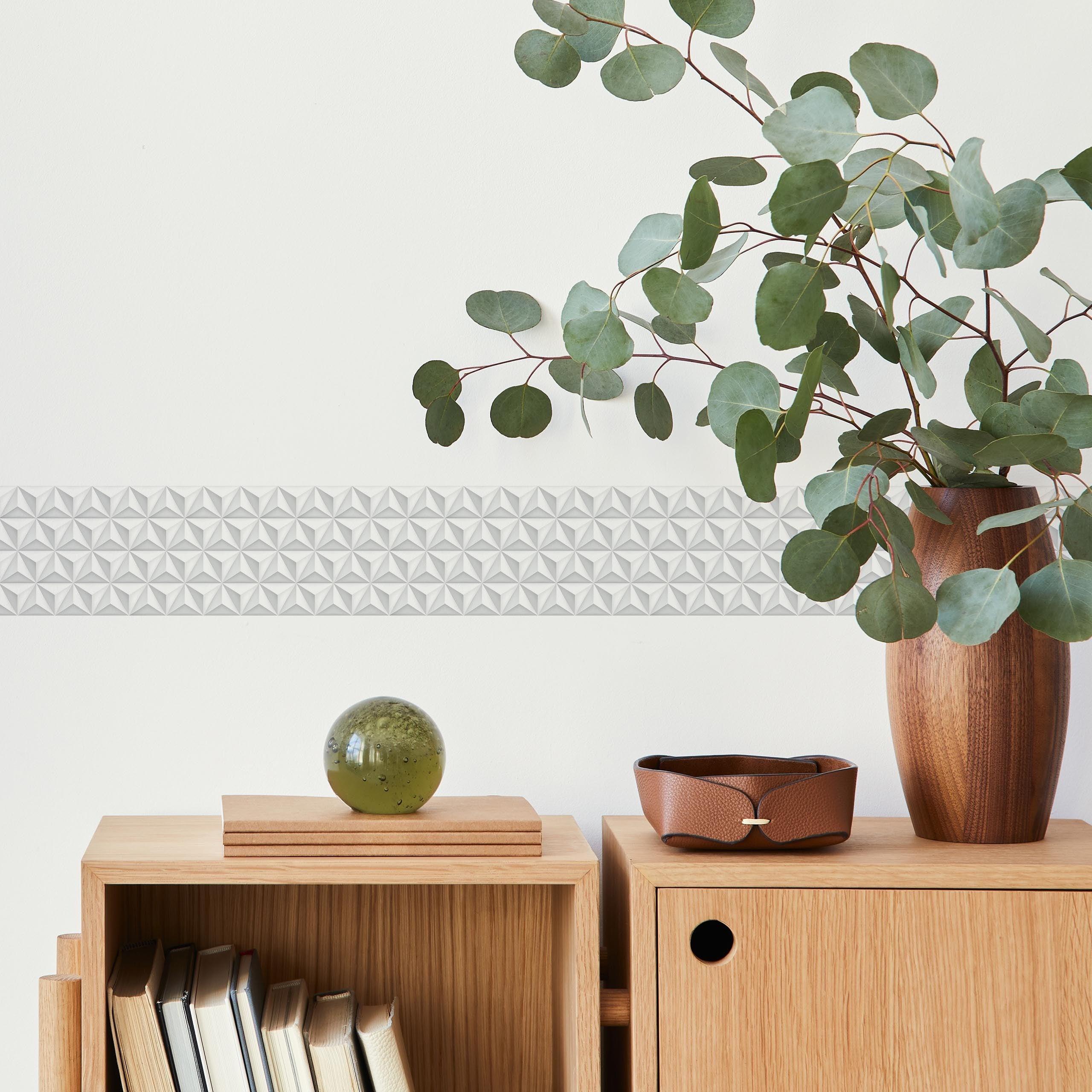 Tira Decorativa Autoadhesiva Para Habitaciones TRIANGLES Efecto 3D 10cm x 300cm - 3