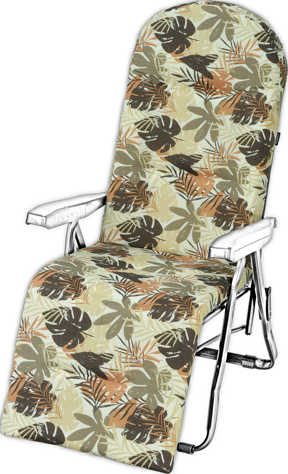 Poduszka na leżak ogrodowy z podnóżkiem AMPO beżowy brązowy 1 szt.