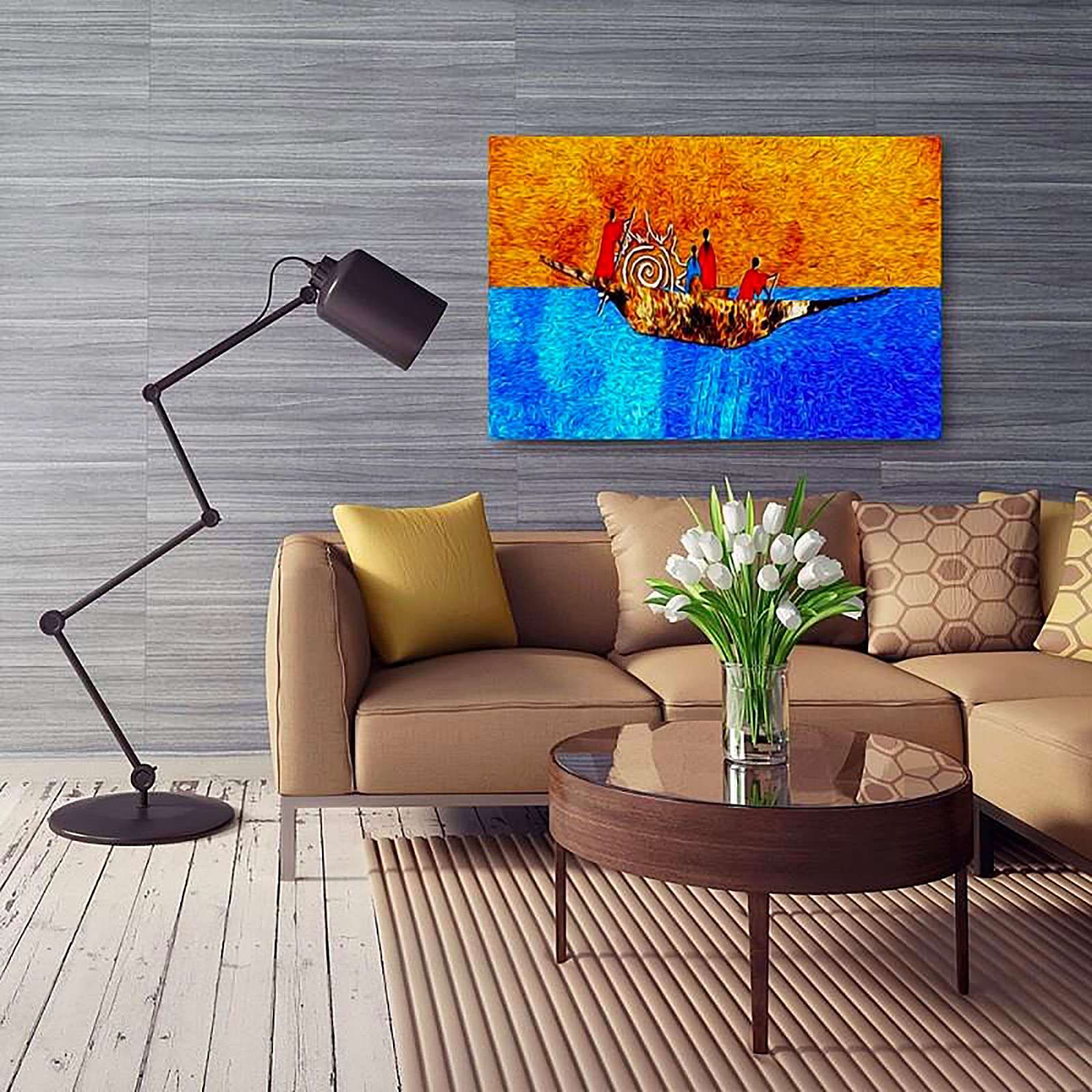 Tableau bois sur le - 70 x 50 cm - 3