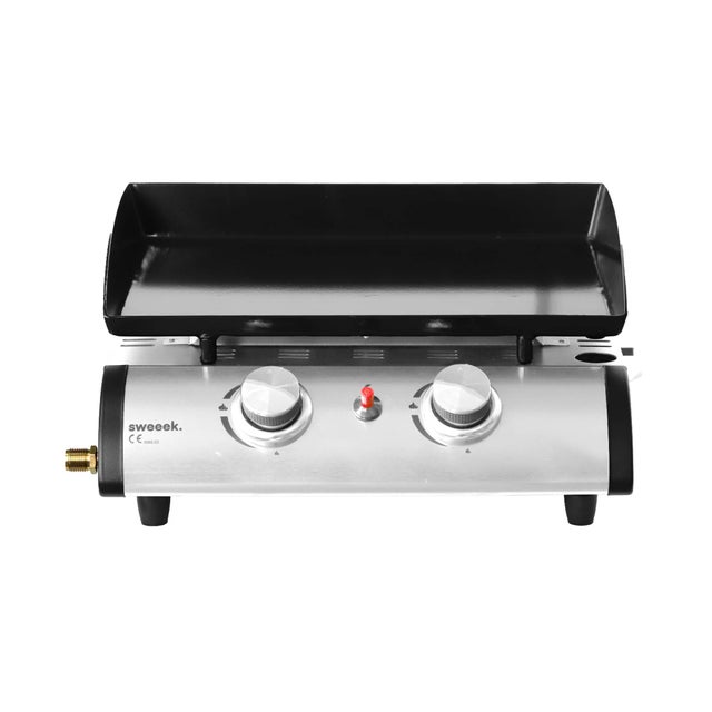 Plancha Gaz MALA HAPPY GARDEN 2 Brûleurs 5kW, Noir Acier (neuf Emballé)