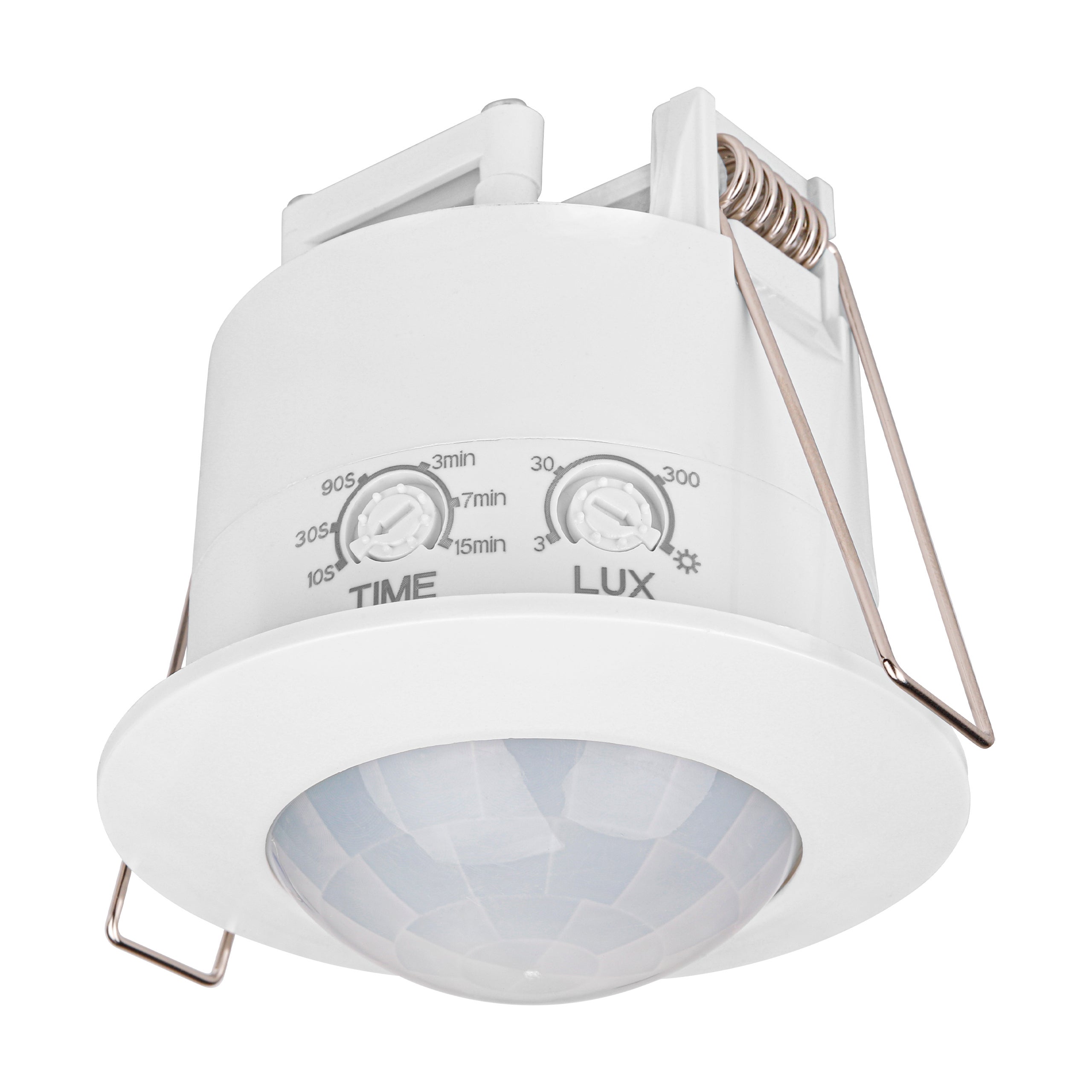 Czujnik ruchu PIR sufitowy montażowy 1200W regulacja IP20 biały MasterLED