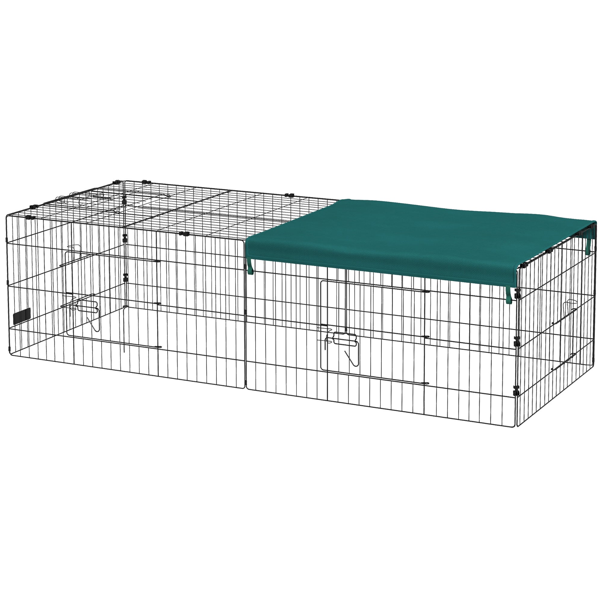 Parc enclos modulable en acier avec bâche 185 x 75 x 50 cm pour lapins ...