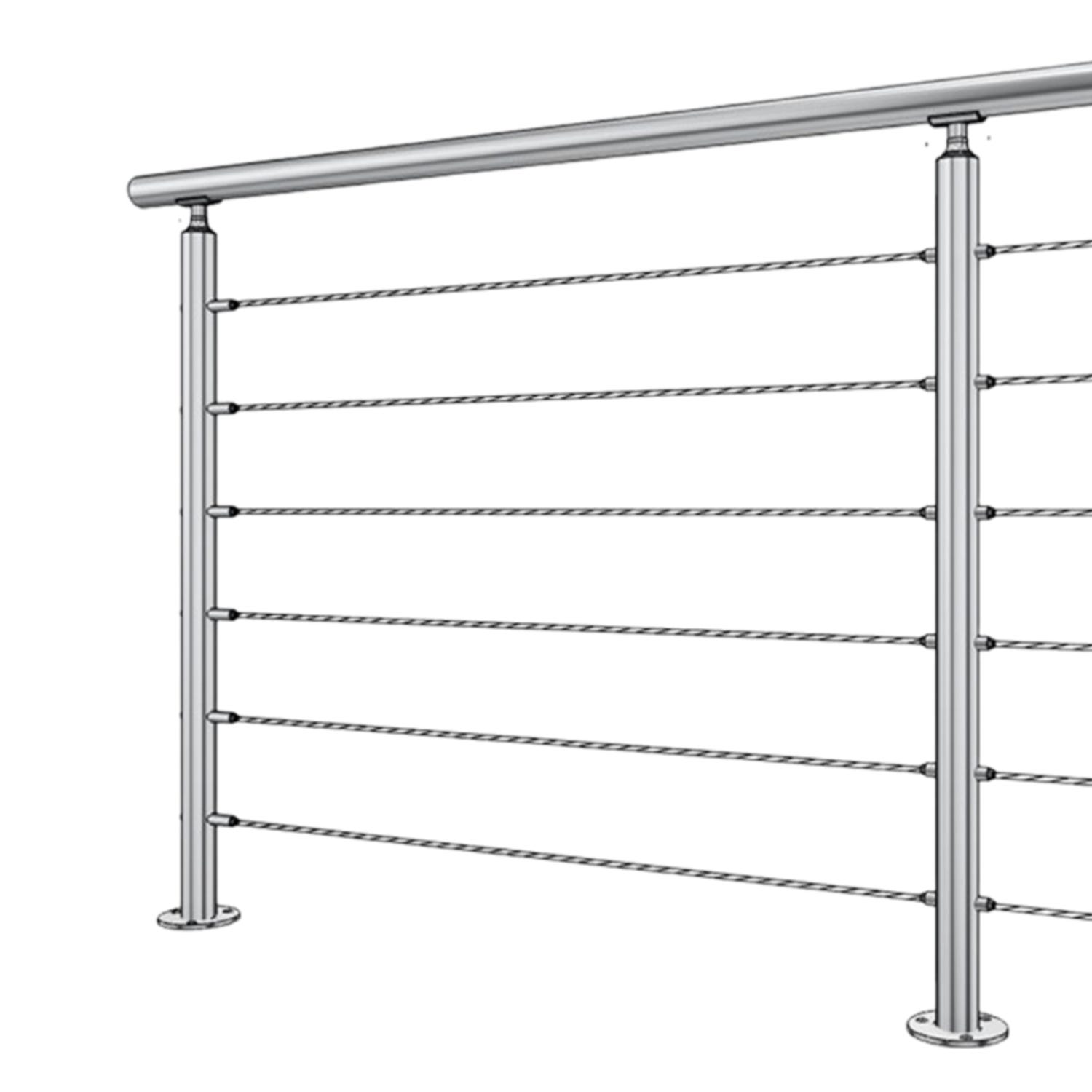 Garde Corps à cables tendus pour Terrasse en Inox - Interieur ou ...