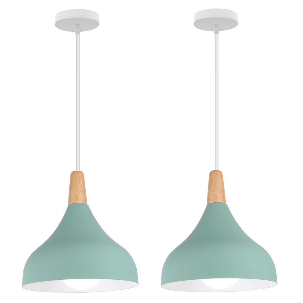 HJXDtech Lampe à suspension en métal rond simple et moderne