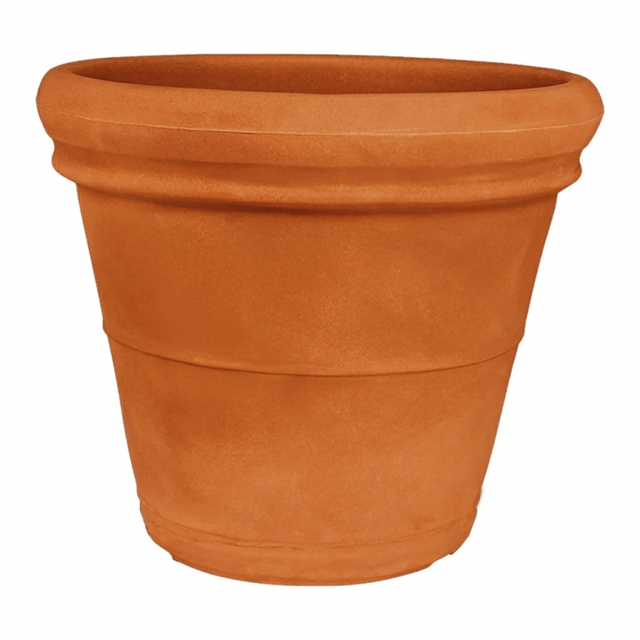 Vase décoratif classique traditionnel Ø65 H54 en polymère de terre cuite résistant pour plantes de jardin et terrasse - Fabriqué en Italie - Monacis