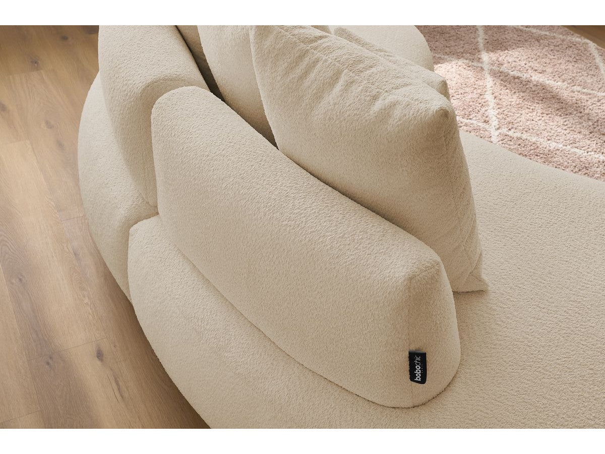 BOBOCHIC Canapé droit fixe 3 places SAINT-GERMAIN tissu bouclette Beige - 7