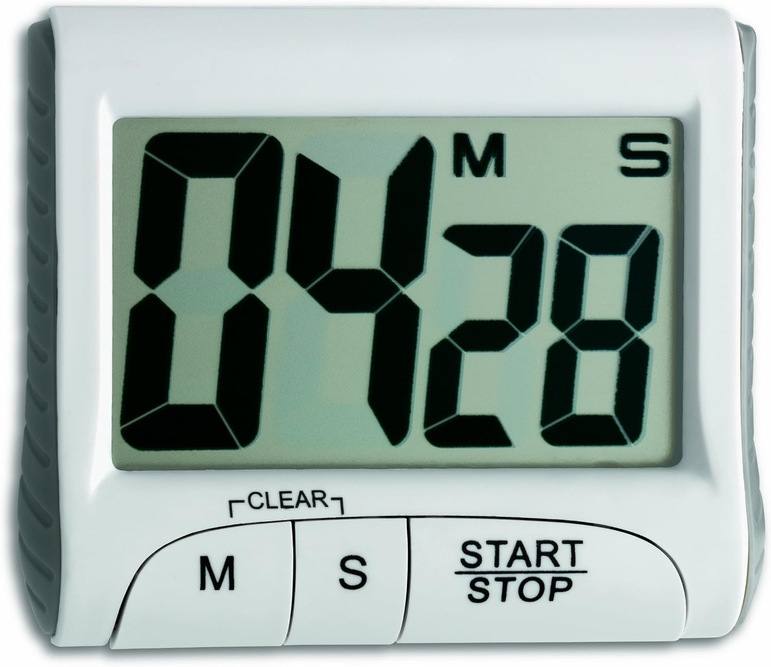 Cyfrowy timer i stoper, odliczanie do 99 min/59 s, minutnik do gotowania jajek, funkcja pamięci, magnes/podstawka, kolor biały