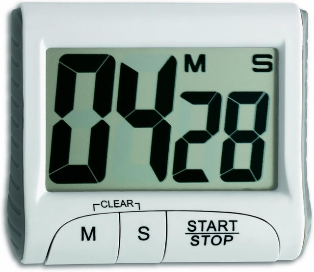 Cyfrowy timer i stoper, odliczanie do 99 min/59 s, minutnik do gotowania jajek, funkcja pamięci, magnes/podstawka, kolor biały