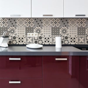 Piastrelle Adesive 15x15 Cm Viola - Per Cucina, Bagno, Mobili, Impermeabili E Rimovibili - Foto 11