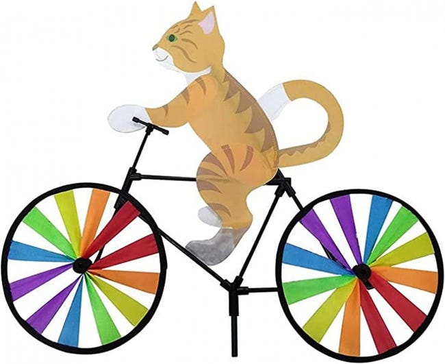 Moulin à vent 3D en forme d'animal - Décoration de vélo en forme de chat et Moulin à vent 3D en forme d'animal - Décoration de vélo en forme de chat et