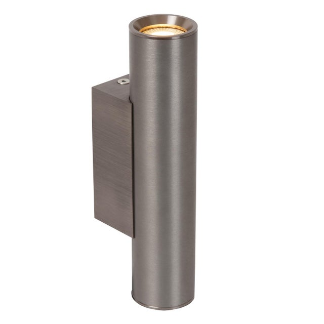 Kinkiet tuba góra dół DUPLA szary 2xMR11x3.8W aluminium wym:18x4x6,2cm IP20 Lucide