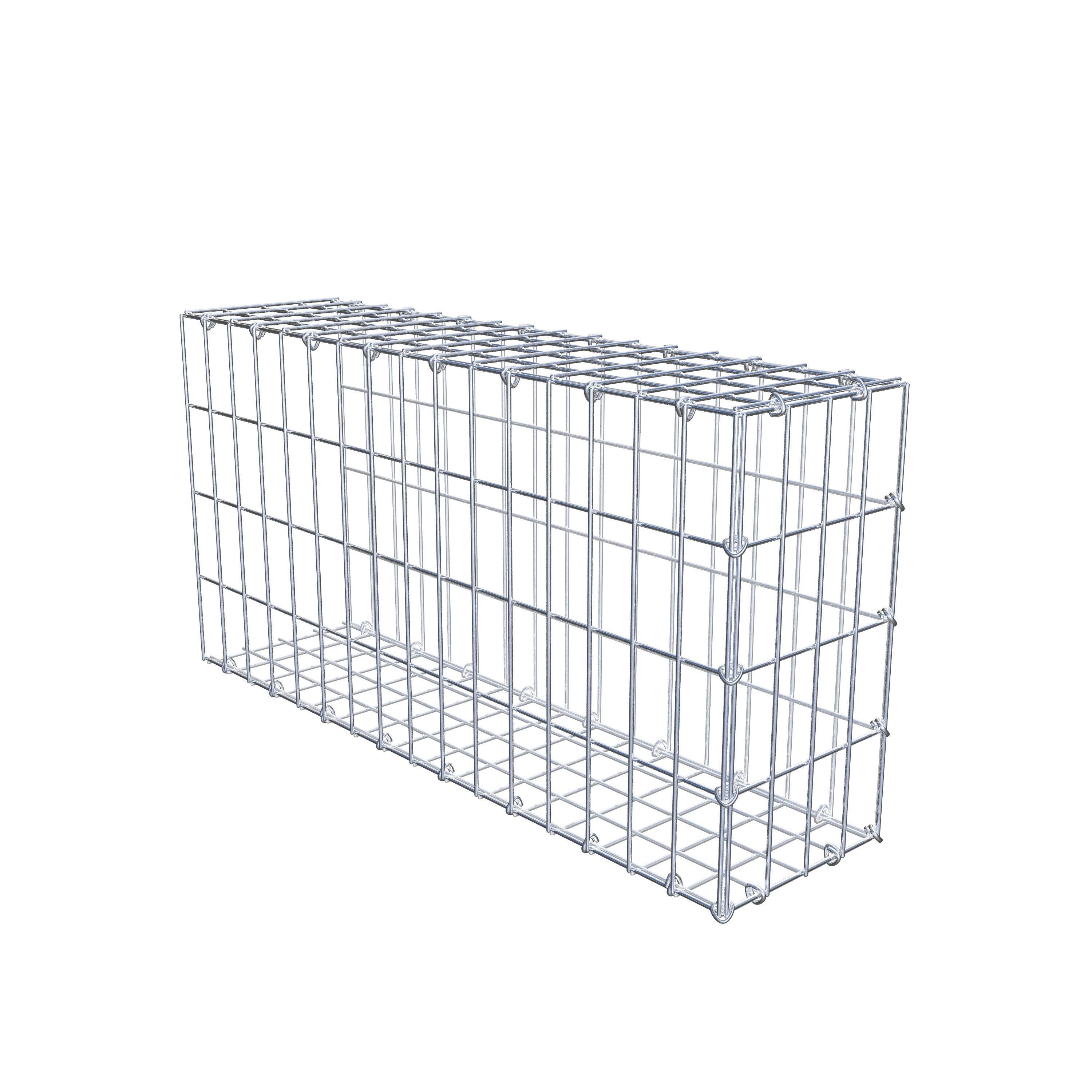 Gavión para alargar en acero galvanizado 80x40x20cm (LxAxP), malla 5 x 10cm, Anillo en C, sin rejilla frontal - 7
