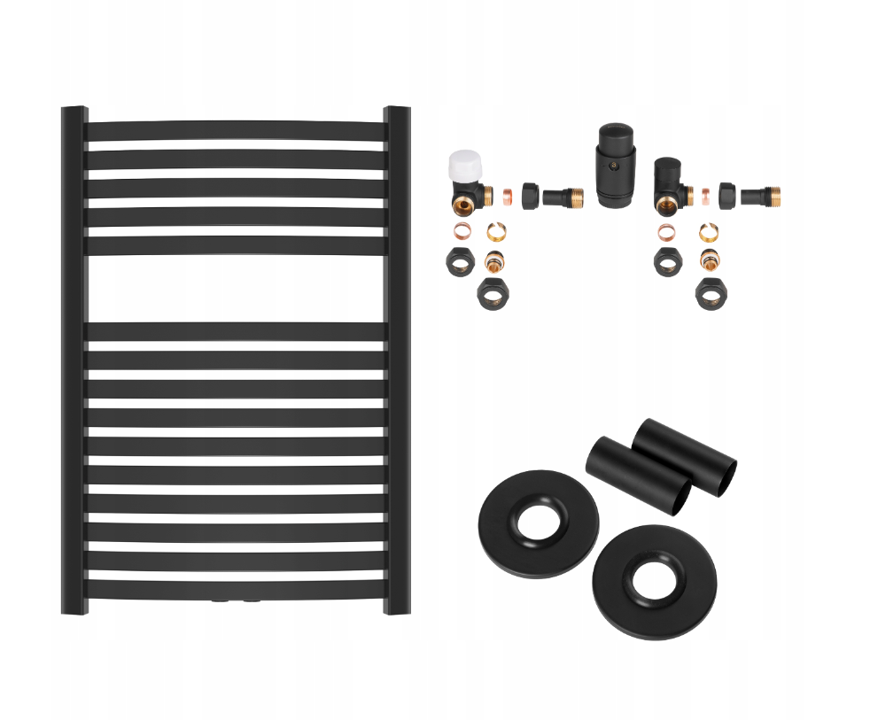 Grzejnik Łazienkowy Drabinka Kaloryfer do Łazienki 540x800 mm INVENA Czarny