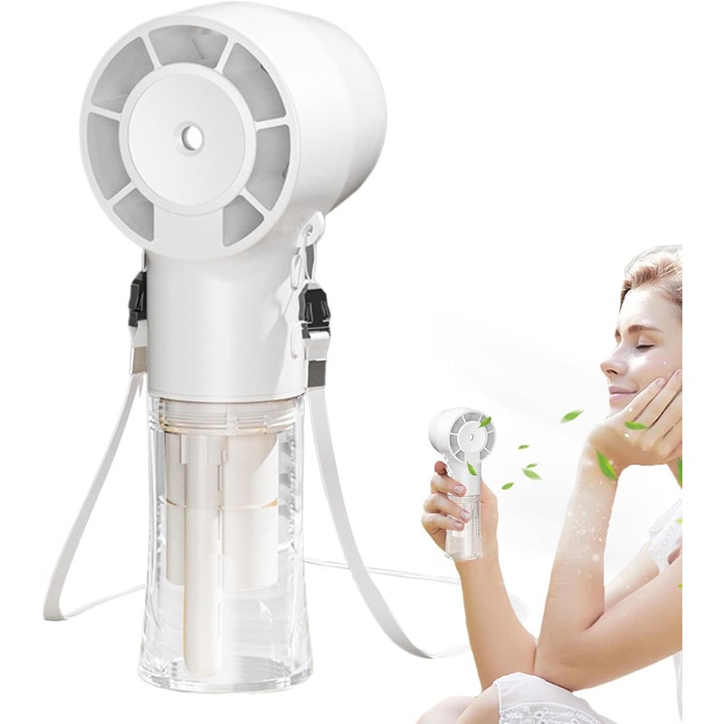 Przenośny wentylator | Akumulatorowy wentylator z funkcją mgiełki, akumulator 1200 mAh | Chłodziarka powietrza do aktywności na świeżym powietrzu w u