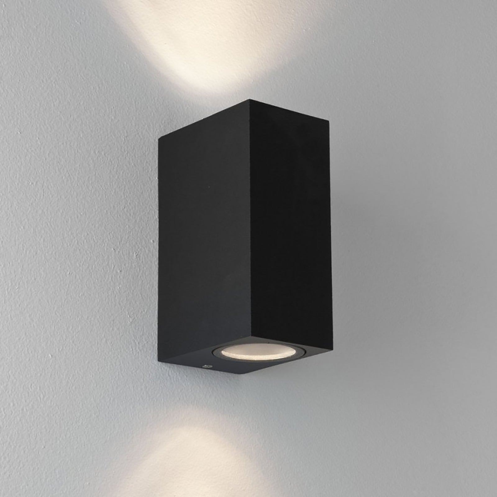 Applique LED noire rectangulaire double lampe GU10 Applique jardin entrée IP65 COULEUR NOIRE - 2
