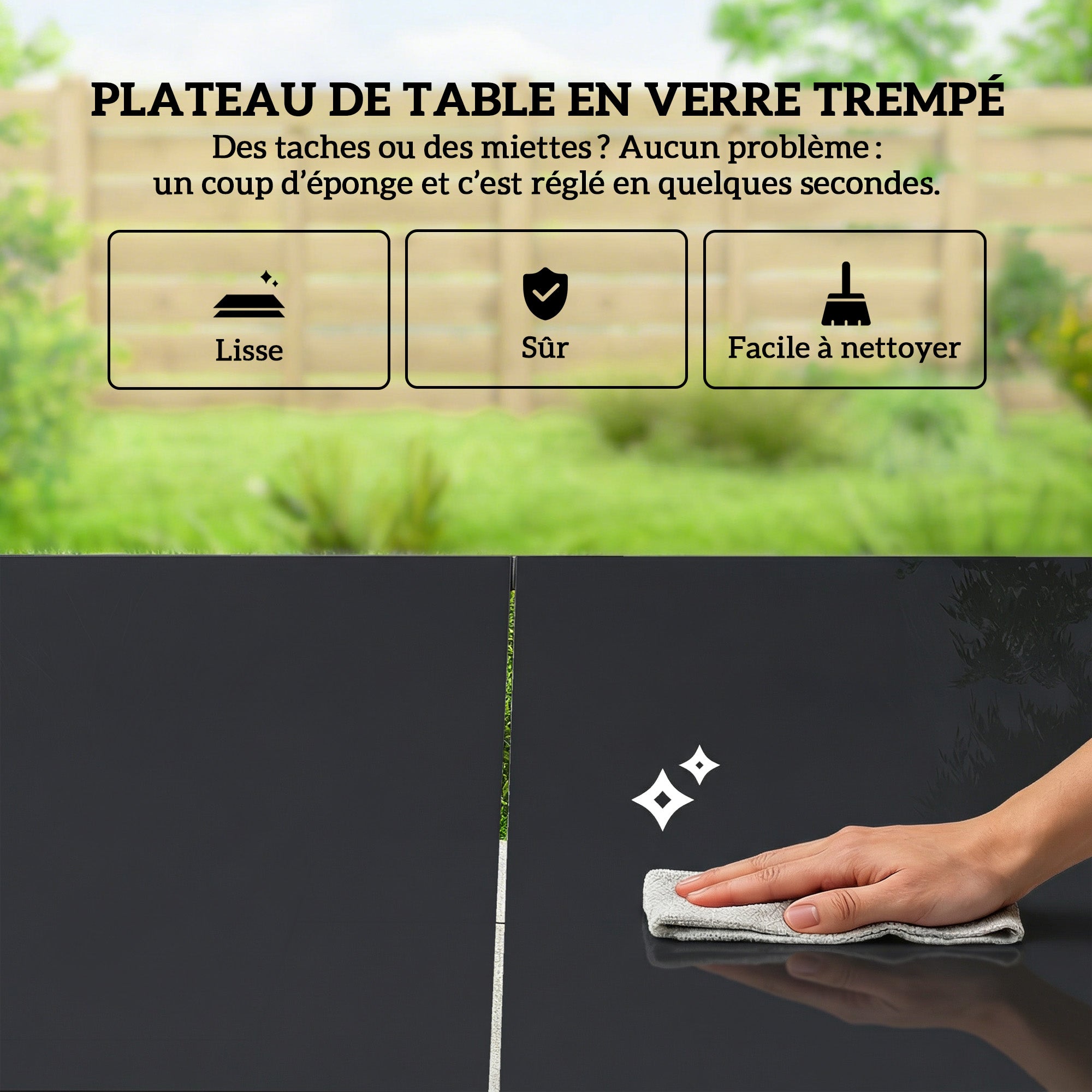 Ensemble de Salle à Manger de Jardin acier galvanisé Outsunny - 7