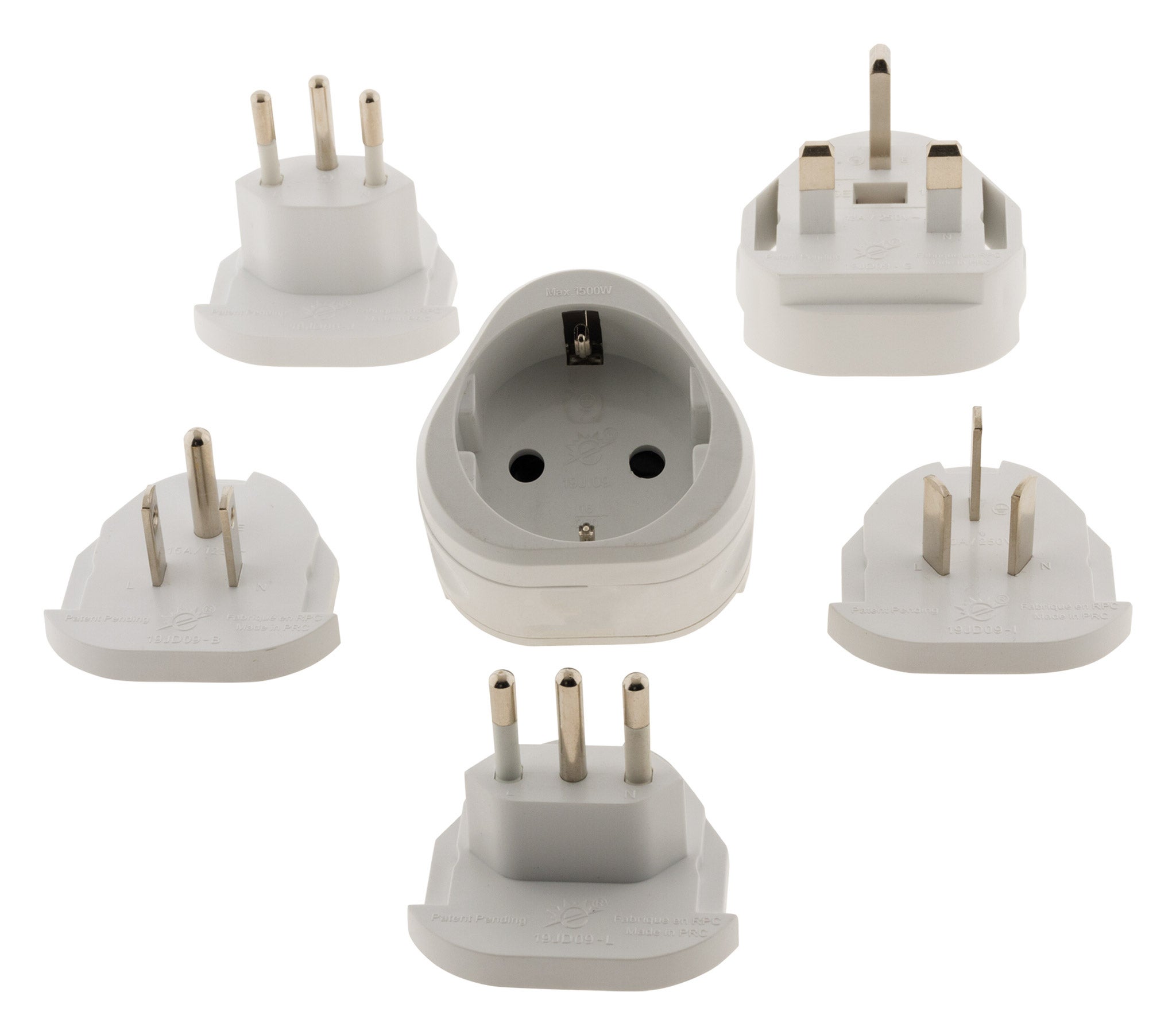 Presa Multipla Zenitech 2x6A Frontale | Colore Bianco, In Policarbonato, Sicura Per Bambini, Certificata NF, Potenza Max 1380W A 230V - 4