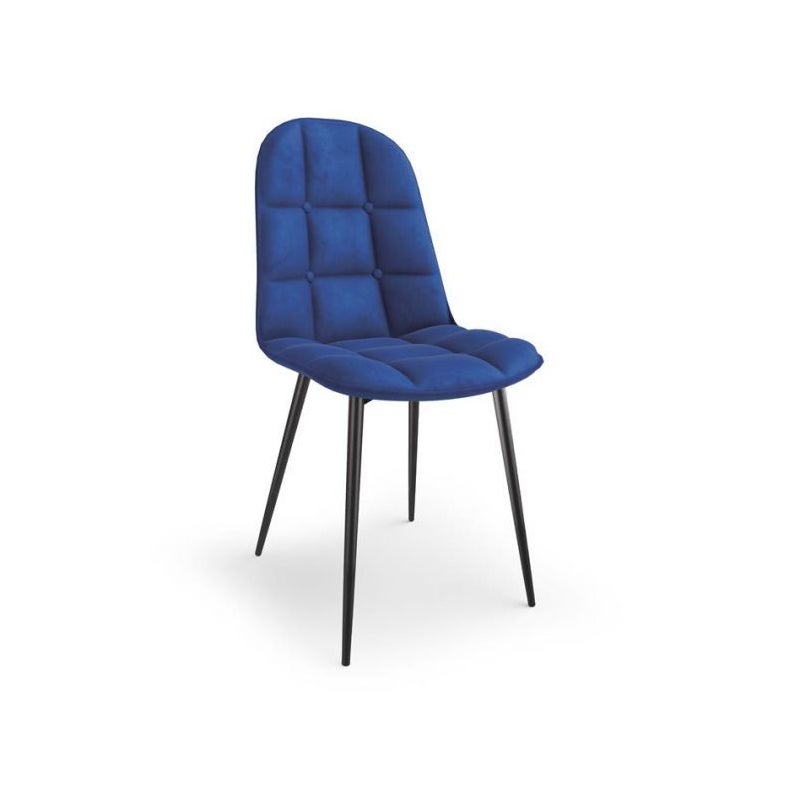 Krzesło tapicerowane K417 VELVET granatowe