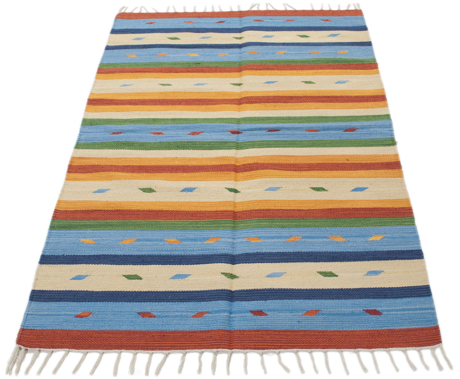 Oryginalny, ręcznie robiony kilim, dwustronny, 100% bawełna, 90x60 cm