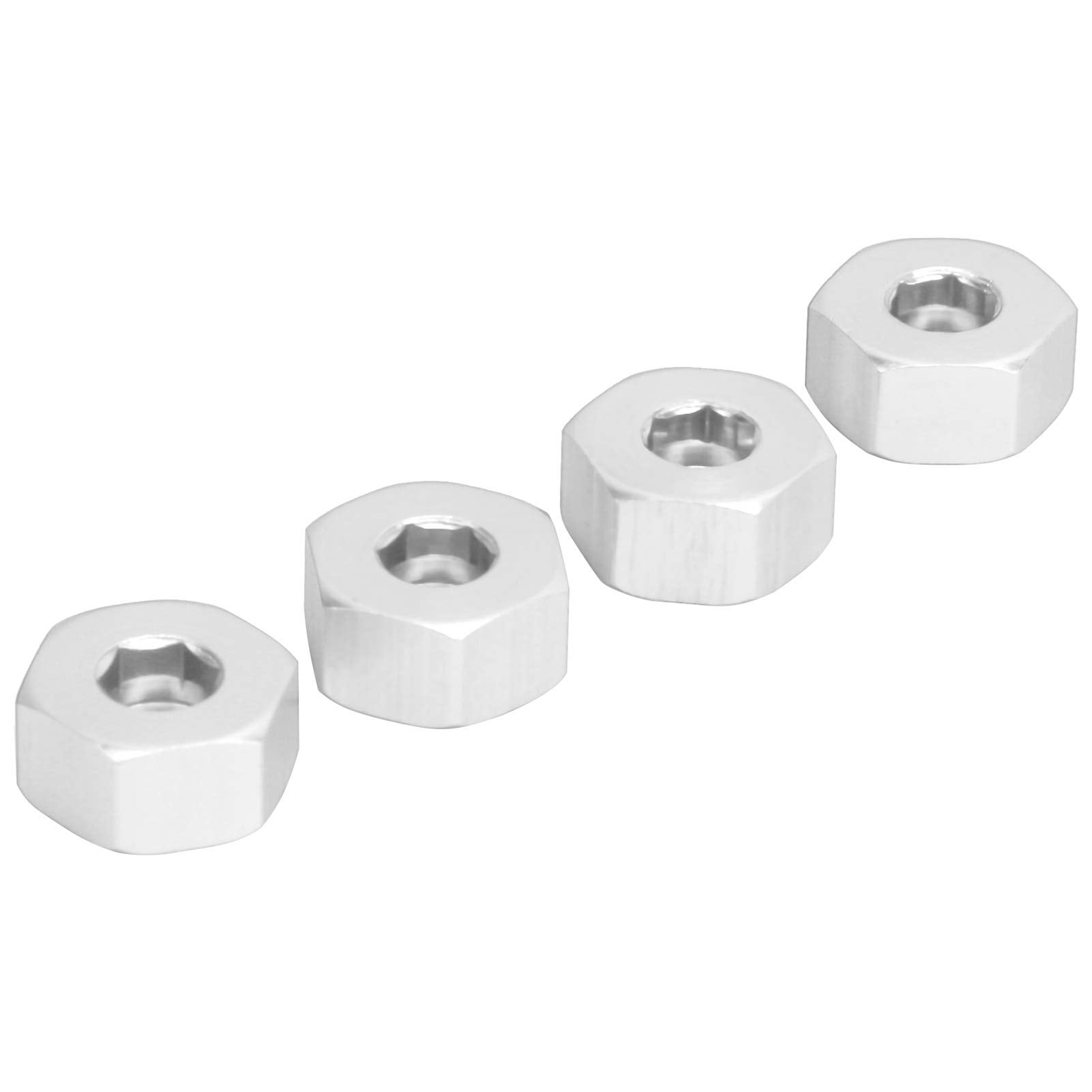 Alomejor 4 Pezzi da 5 Mm a 12 Mm Combinatore Mozzi Ruota Combinatore Accoppiatore per Camion WPL D12 1/10 RC(Nero