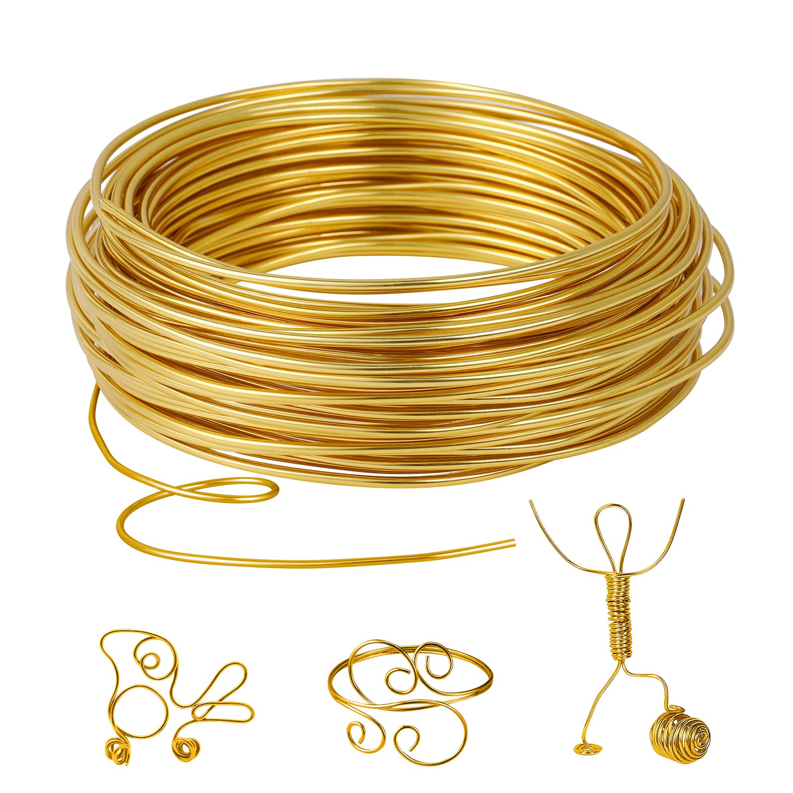 PATIKIL 6 Rotoli Filo Di Alluminio Per Gioielli 2,5 Mm X 15 M - Colori Rosa Oro, Argento, Bronzo, Rosso, Blu Zaffiro, Verde