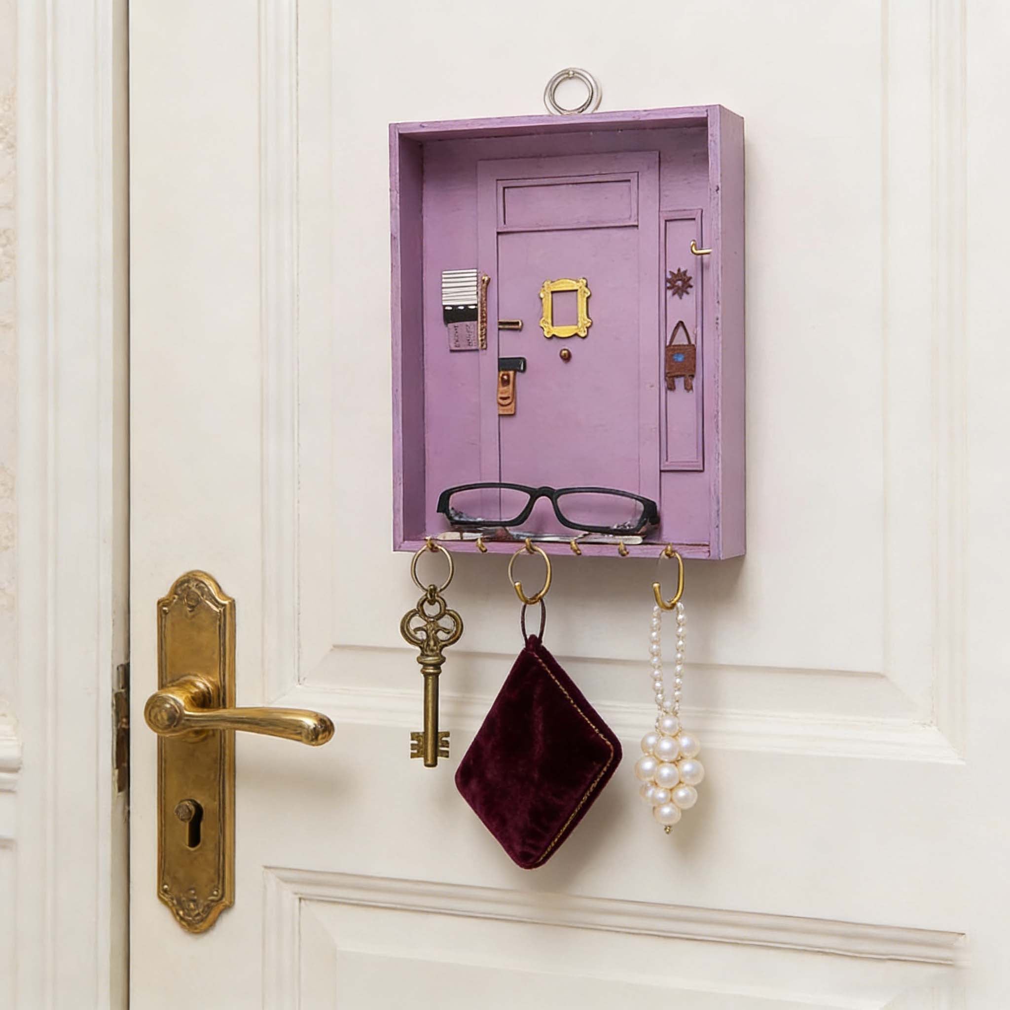 PORTE CLÉS D'ENTRÉE Mural Sans Clous Étagère De Rangement Du Courrier Bijoux EUR 10,29 - FR