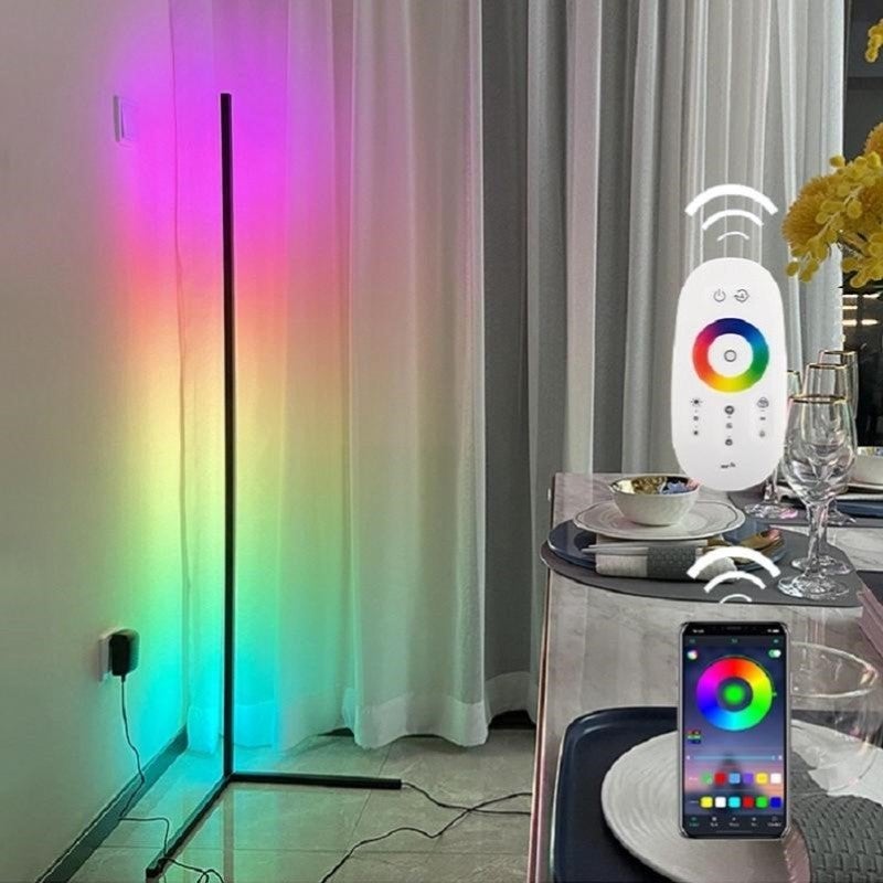 Lampe sur Pied Connectée WiFi RGBW 142cm avec Télécommande - SILAMP - 2