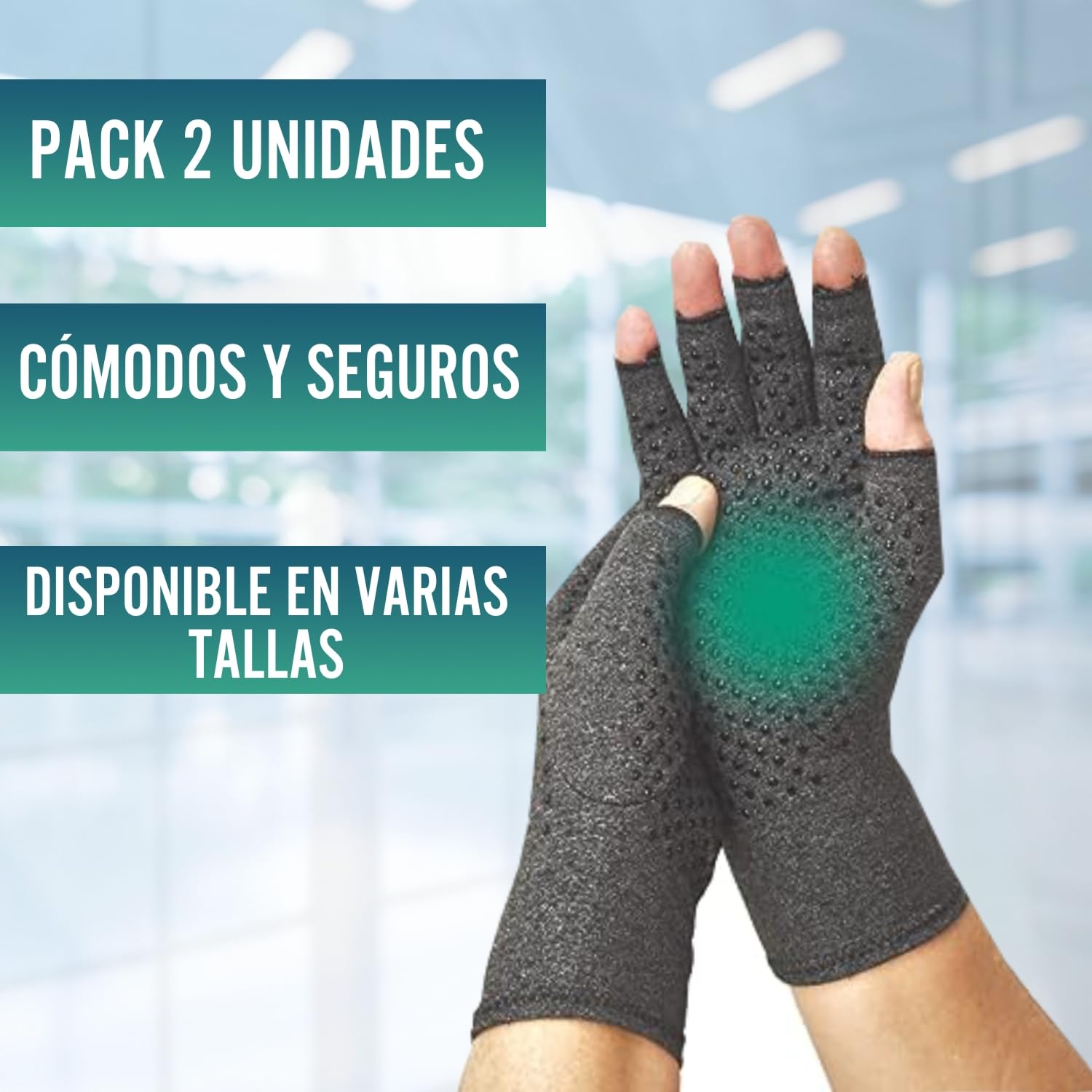 Pack de Guantes de Compresión Artritis y Artrosis Ortoprime - 3