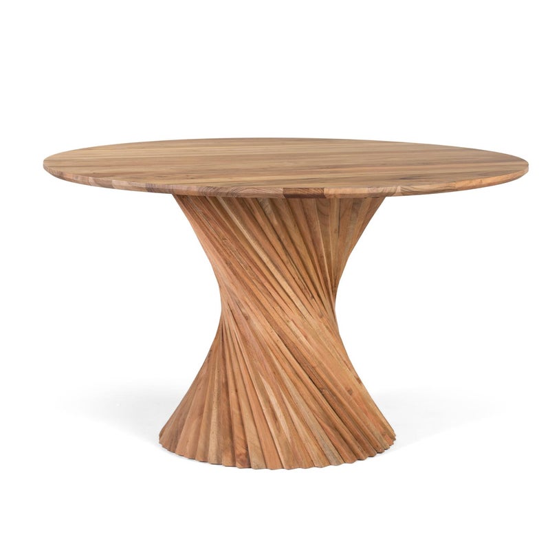 Table à manger en bois de manguier faite à la main