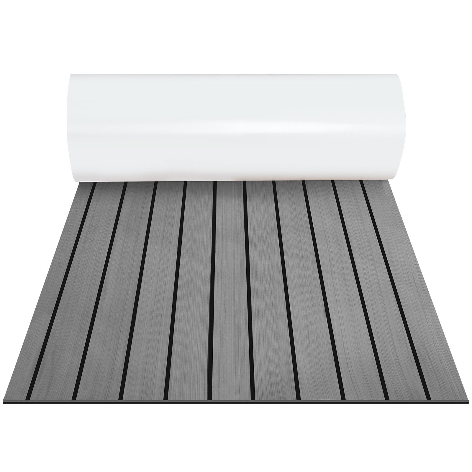 Mata z pianki EVA, imitacja drewna tekowego, 1x paski, 2400x600x5 mm, szara