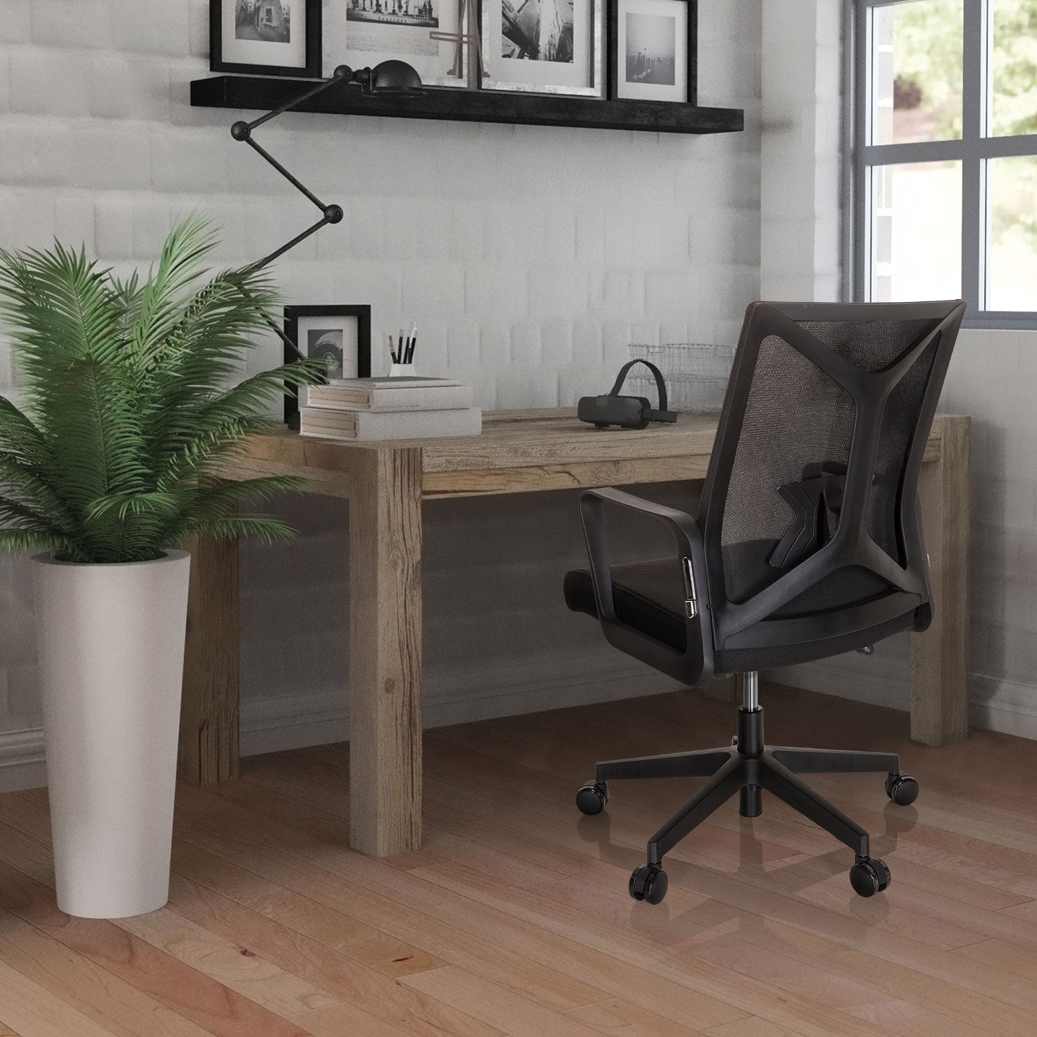 Sedia da ufficio / Sedia girevole ENCO Mesh Nero Ribaltabile hjh OFFICE - 5