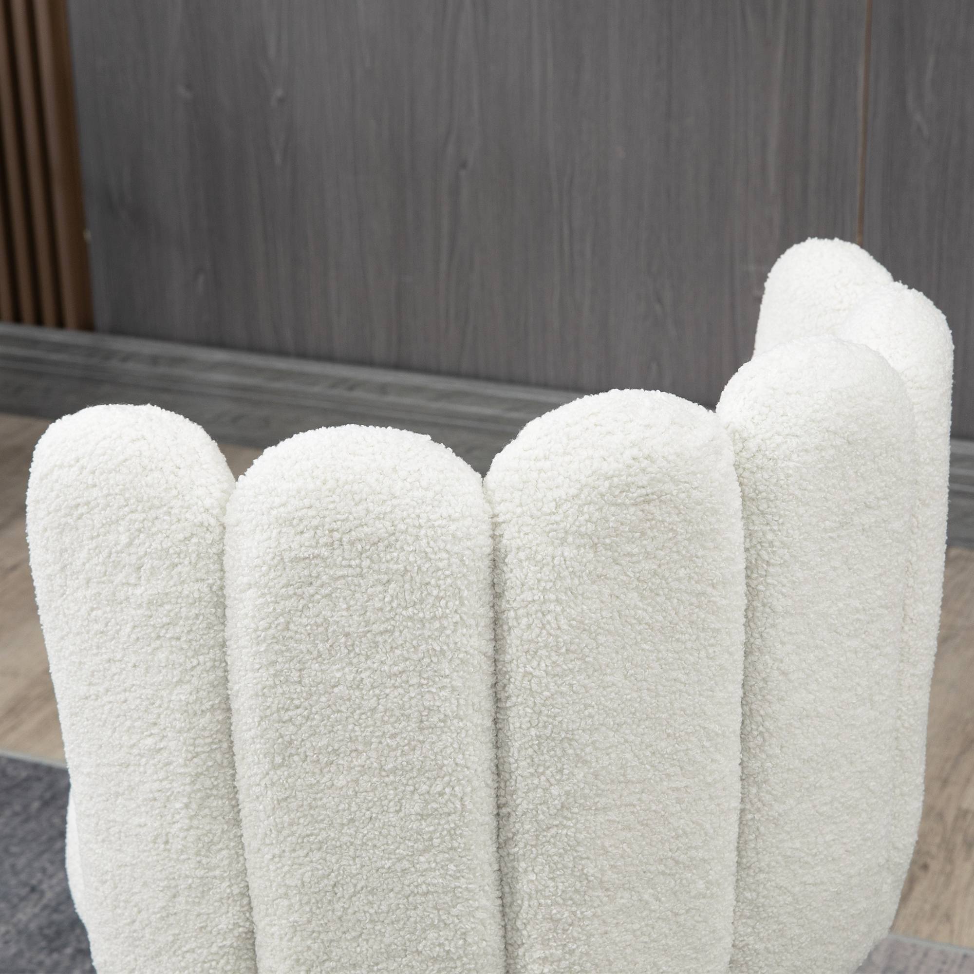 Lot de 2 tabourets de bar tissu crème structure acier HOMCOM - 8