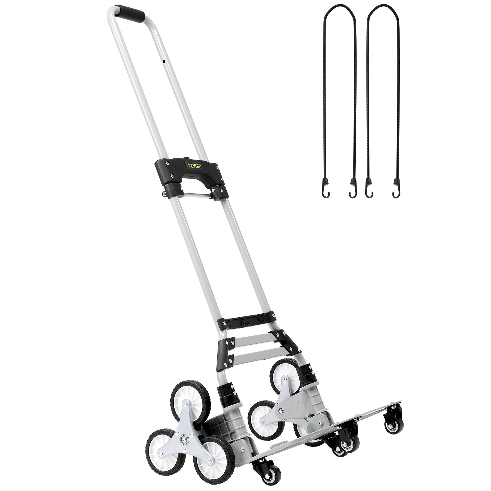 Carrello Pieghevole Per Scale Con 6 Ruote – Capacità 149,7 Kg, Piastra 31x29,5 Cm, Struttura In Acciaio Per Traslochi - 3