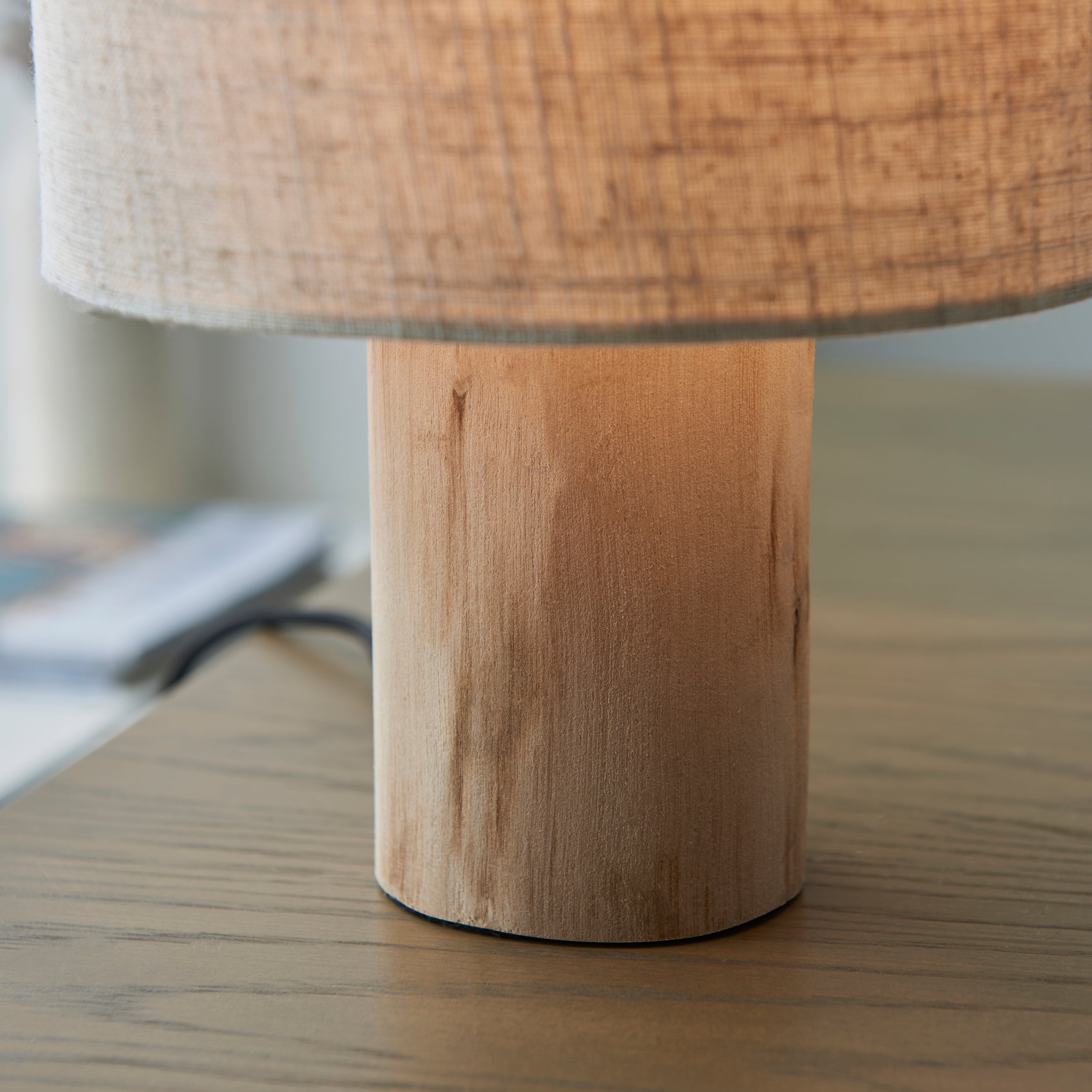 Lampa BRILLIANT, lampa stołowa Pia naturalna, 1x A60, E27, 40W, drewno ze zrównoważonego leśnictwa (FSC) - 3