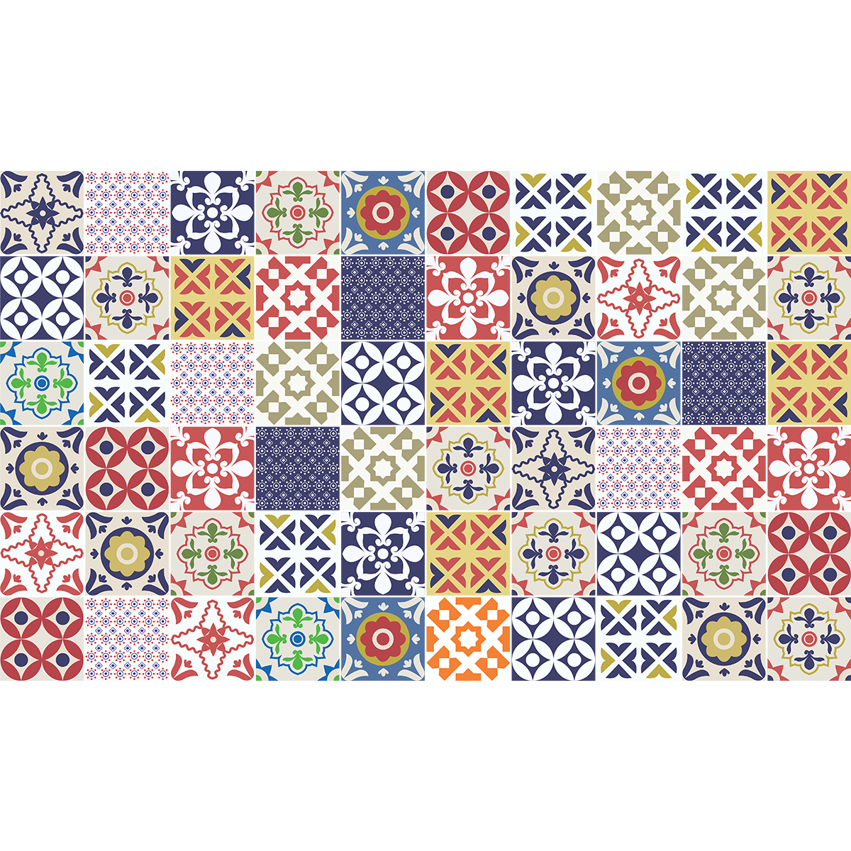 60 adesivi mobili piastrellati lolina - Sticker adesivo - adesivi murali - 60stickers10x10cm - 2